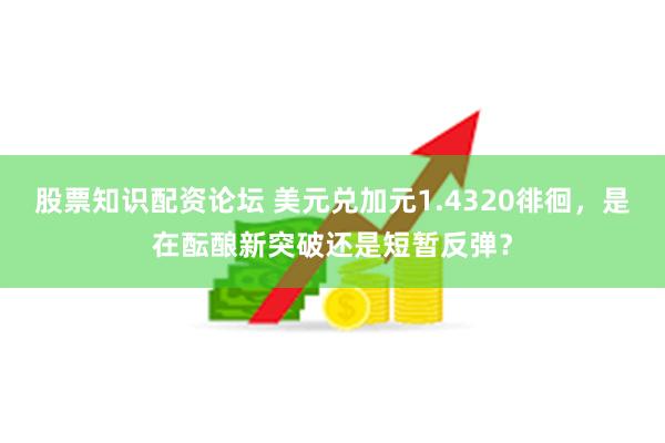 股票知识配资论坛 美元兑加元1.4320徘徊，是在酝酿新突破还是短暂反弹？