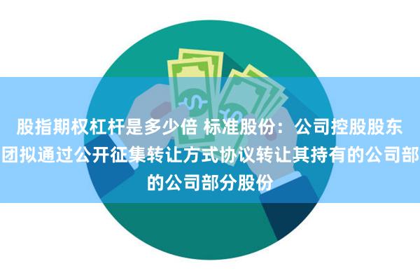 股指期权杠杆是多少倍 标准股份:公司控股股东标准集团拟通过公开征集转让方式协议转让其持有的公司部分股份